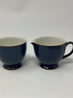 Denby Boston (retired) Stoneware Cream Jug & Sugar Bowl Set